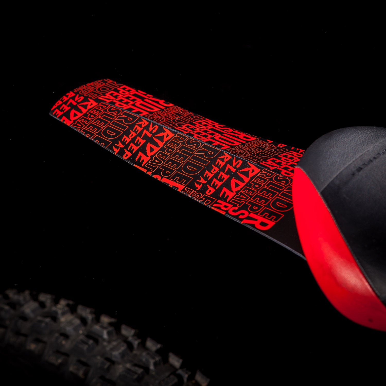 35Bikes Ride Sleep Repeat Rear Mudguard Red - Made In The UK