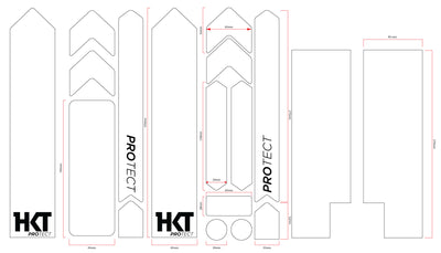 Black Bike Frame Protection Kit