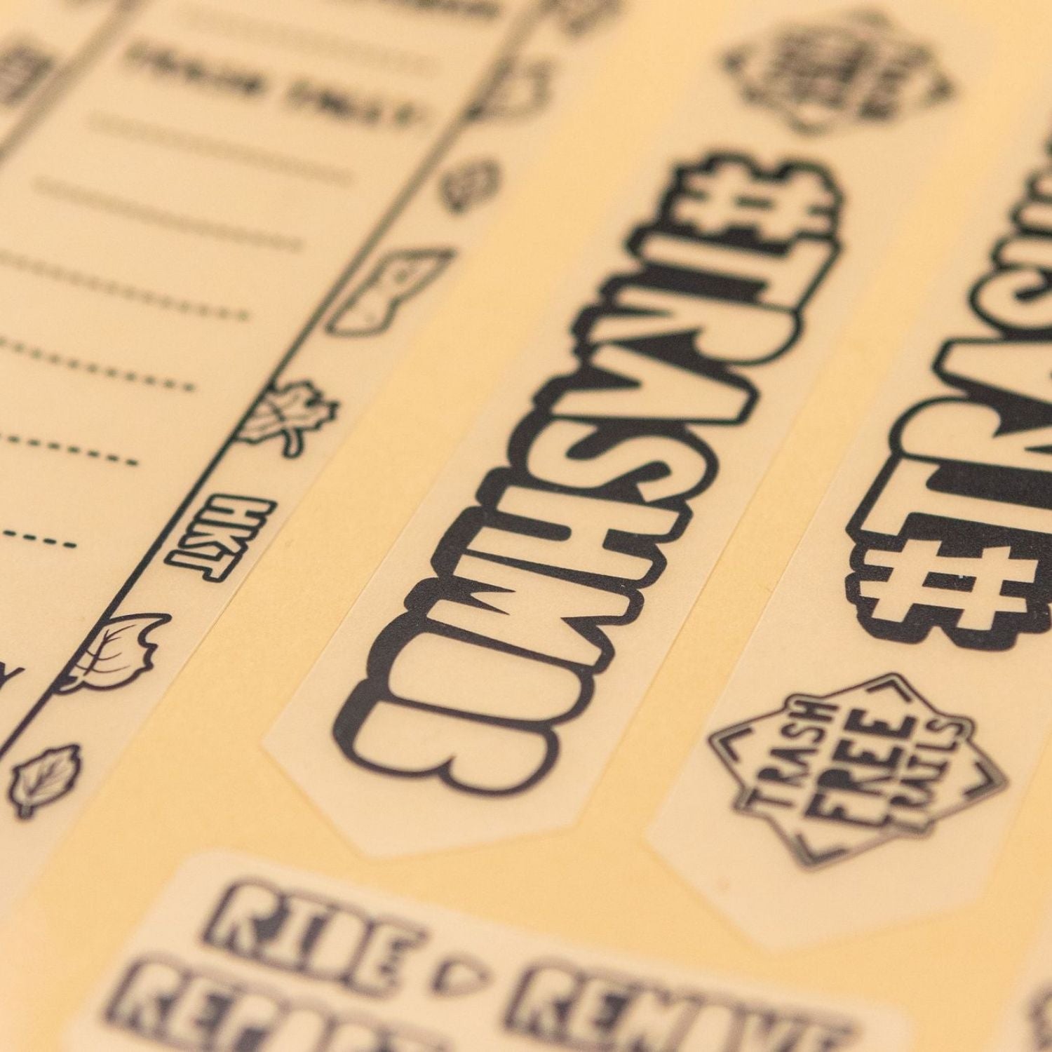 The Trash Free Black Matte Kit, on a brown background.