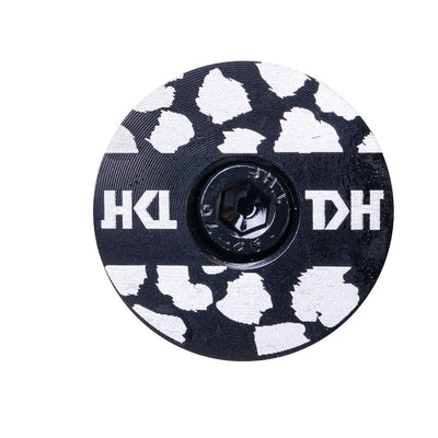 Wild Style Black Stripe Stem Cap with black bolt.